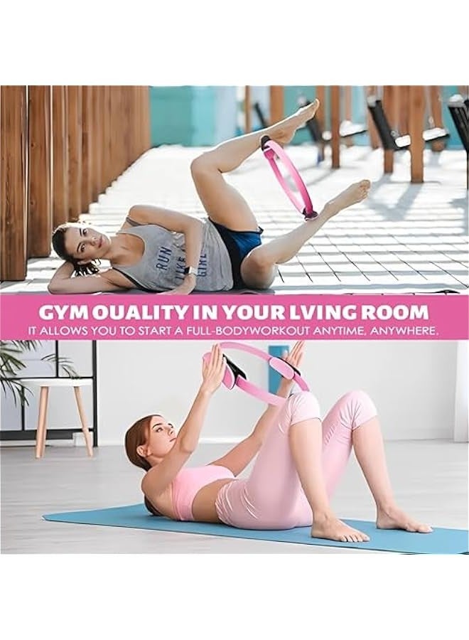 بيوينتي بيونتي مجموعة بيلاتيس اسنشيالز للنساء - مجموعة معدات بيلاتيس منزلية مكونة من 13 قطعة، تتضمن كرة بيلاتيس/حلقة يوجا دائرية سحرية واشرطة مقاومة، مثالية للتمارين المنزلية للنساء والمبتدئين - Image 3