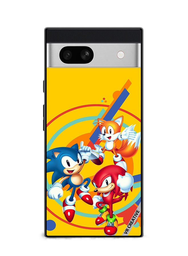 VR CREATIVE Protective Case Cover For Google Pixel 7a Sonic Design Multicolour - Image 1
