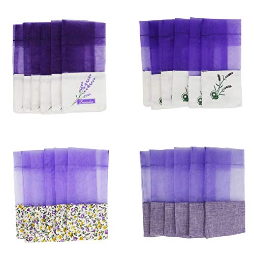 Lozom Sachet Empty Bags Purple Gauze Cotton-Ramie Sacks for Lavender, Spice and Herbs (24pcs) - Image 1
