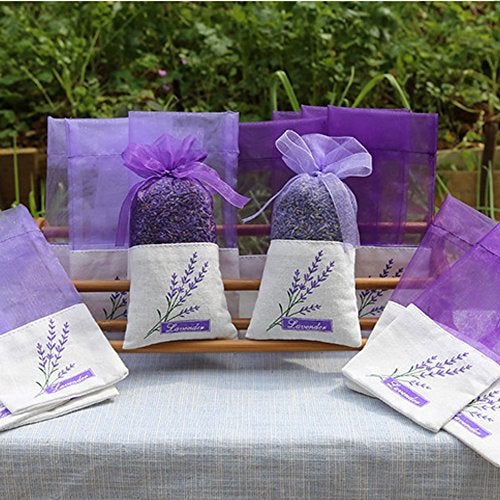 Lozom Sachet Empty Bags Purple Gauze Cotton-Ramie Sacks for Lavender, Spice and Herbs (24pcs) - Image 4