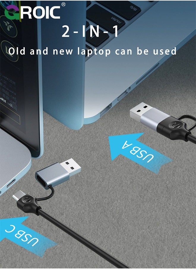 GROIC USB C Hub HDMI Adapter for MacBook Air Pro, 5 in 1 4K Dongle Multiport Converter with 15cm Cable, USB 3.0 5Gbps Data Transfer, 55W PD, SD/TF Card Slot, Digital AV Connector for Mac M1 M2 PC Laptop  - Image 4
