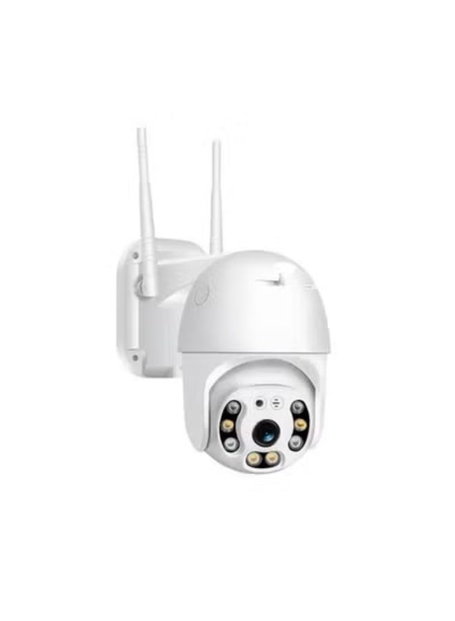 TIGER 1.0MP 4G Solar Powered Outdoor Camera with Two-Way Audio, LED Night Vision, H.265 Recording, Cloud & TF Card Storage, 8000mAh Battery, Wireless PTZ Security Monitoring – White - Image 1