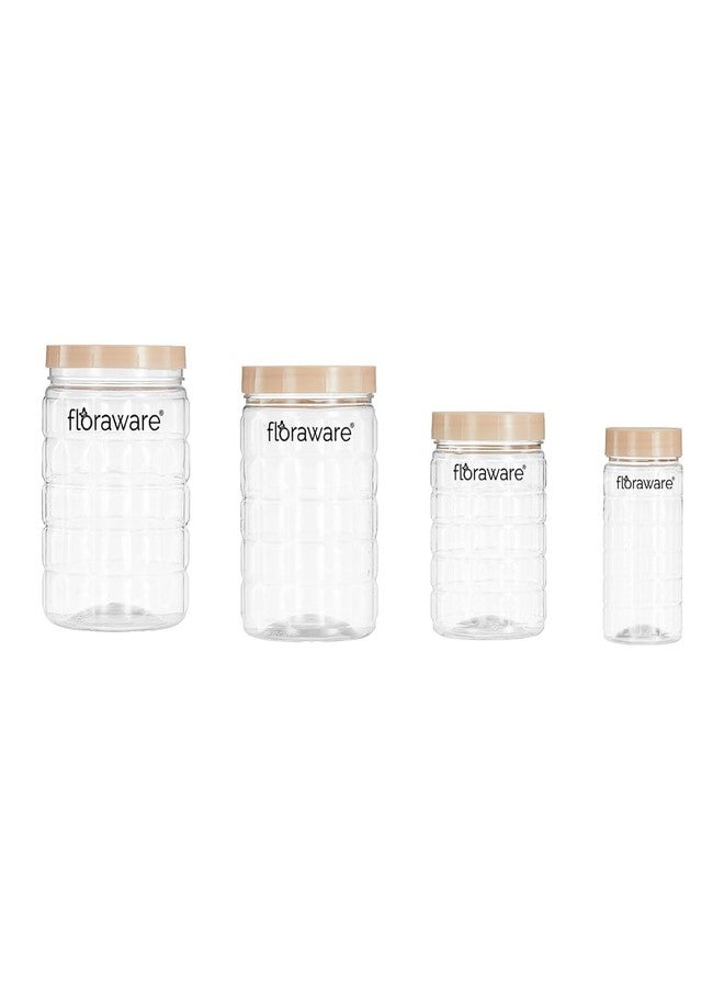 Floraware Jar Container, Set of 18 (6 pcs x 280 ml Each, 6 pcs x 500 ml Each, 6 pcs x 1000 ml), Kitchen Organiser, BPA Free, Stackable (Choco) - Image 2