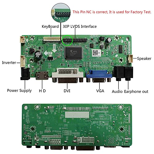 VSDISPLAY DVI VGA Audio LCD Controller Board for 17" 17 inch M170ETN01 1 WYD170SKD 01 LVDS 30 PIN LCD Display, for Mod Machine (m170etn011 m170etn01.1 M170QGBN30-01B CD170A54-01) - Image 2