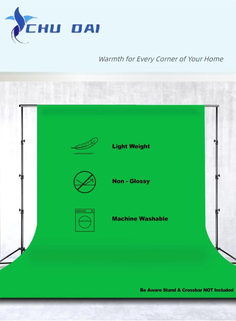 CHU DAI 150X300cm Green Chromakey Backdrop Screen Photo Background, Premium Synthetic Fabric 150GSM Thicker A+ Grade Material, Professional Photography Video Studio, Event, Streaming  - Image 4