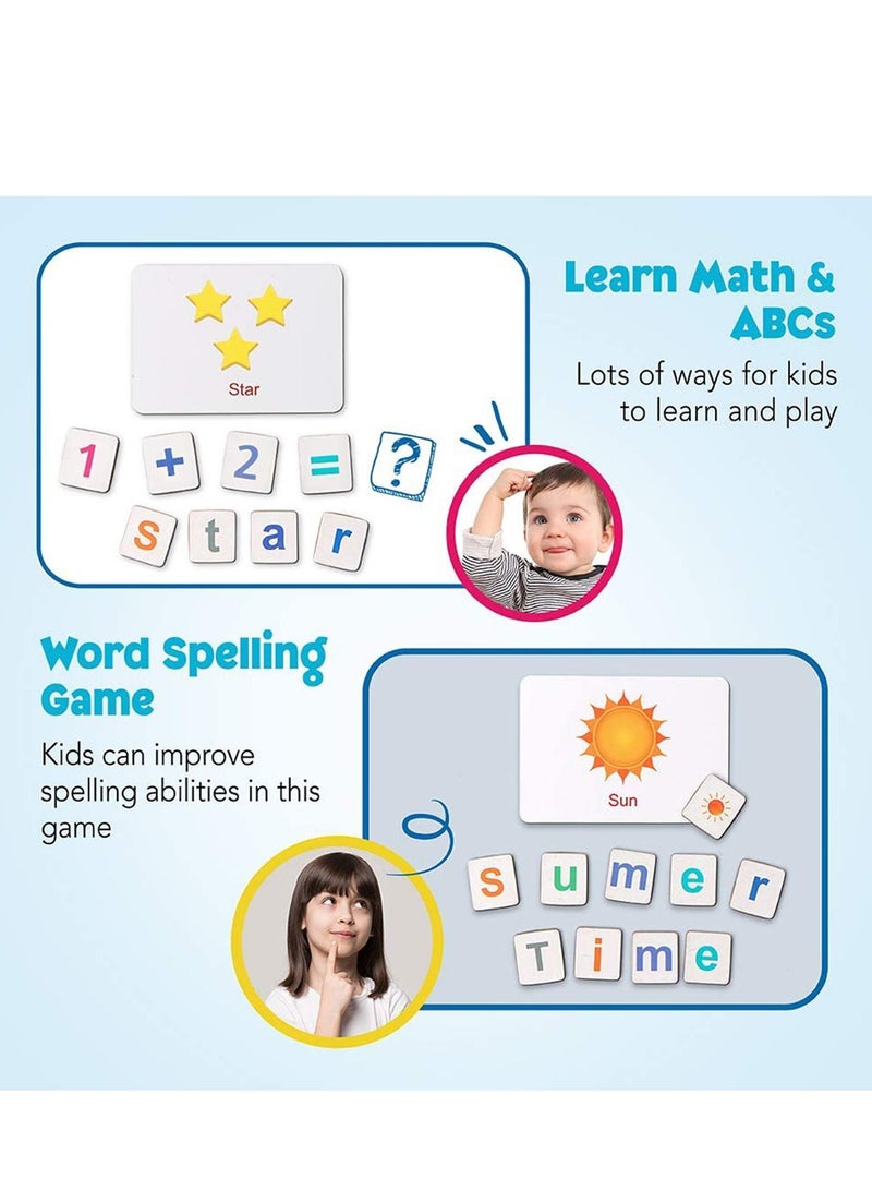 SYOSI Magnetic Letters Numbers Alphabet Fridge Magnets ABC 123 Educational Toy Set Preschool Learning Spelling Counting Uppercase Lowercase Math for 3 4 5 Years Kid Toddler - Image 4