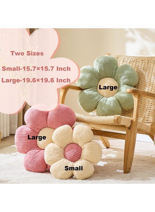 XIAIJIA Flower Pillow Flower Shaped Pillow Cushion Decorative Daisy Pillow for Bed Cute Throw Pillow Flower Floor Pillow Soft Seat Cushion Cream Flower Cushion 15.7" - Image 3