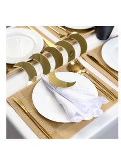 Ramadan, 6 napkin and tablecloth holders bearing the Ramadan crescent, Golden - pzsku/Z3DF14F15E7697342C14CZ/45/_/1735401086/f398489f-888b-45c6-a9ce-78e6077d3e59