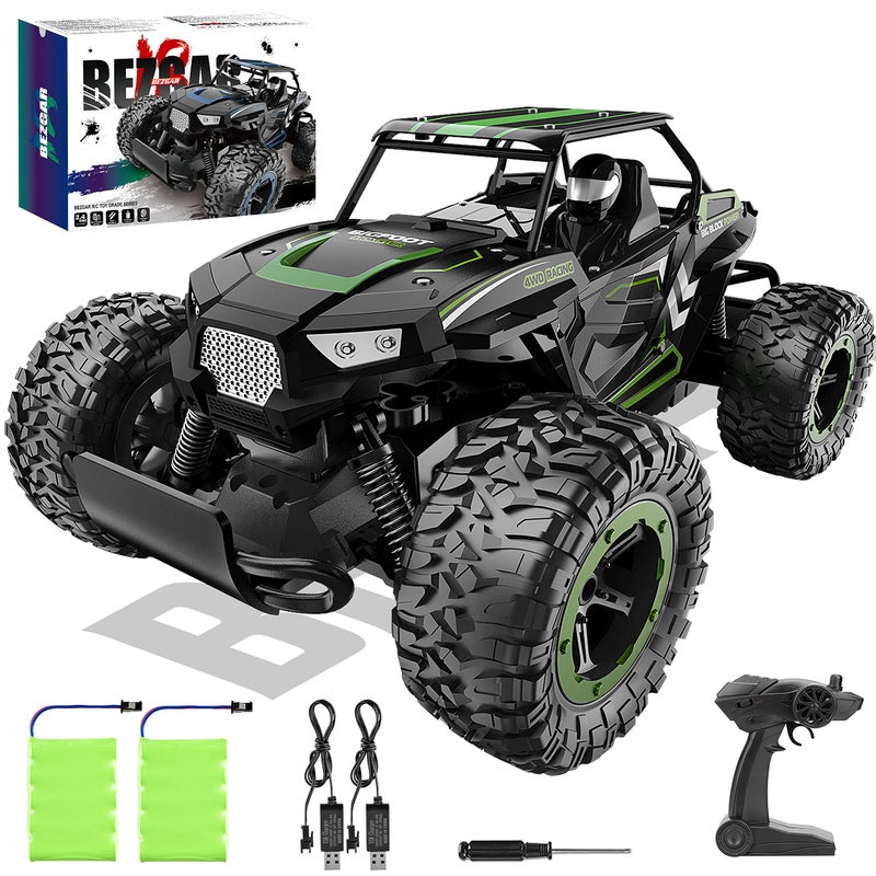 BEZGAR TB142 Remote Control Car  114 Scale RC Cars 20 Kmh 2WD AllTerrains Electric OffRoad Vehicle Truck Crawler Toy with Two Rechargeable Batteries for Boys Kids and Adults - Image 2