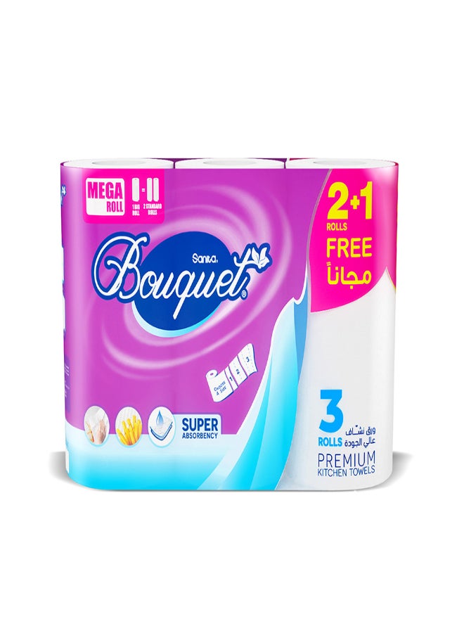 سانيتا لفافات مناشف المطبخ 180 ورقة، عبوة من 3 قطع - Image 1