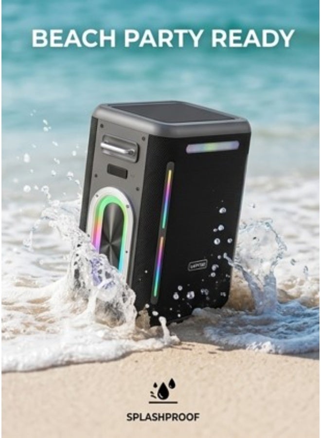 LENYES S837 Professional KTV Party Speaker with 2 Wireless Microphones | Bluetooth Portable Karaoke Speaker | RGB Lights | Rechargeable Battery | 1800mAh Mic Battery | Up to 10 Hours Playtime - Image 3