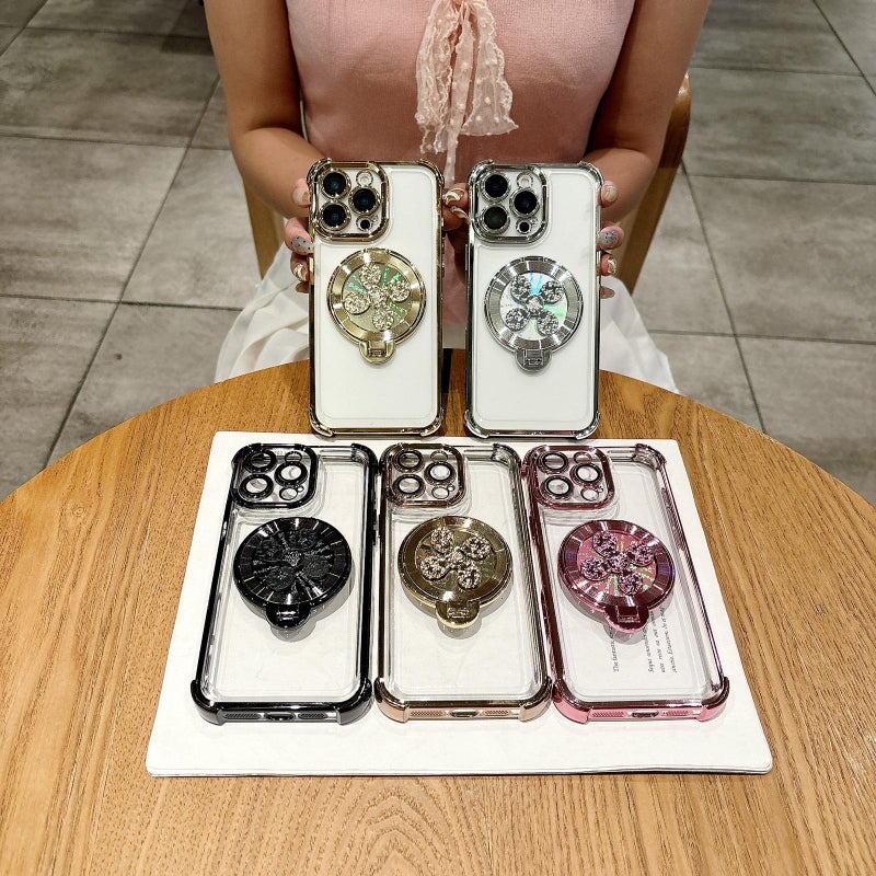 إيروريكس جراب هاتف بحامل دوار لهاتف iPhone 15 Plus (ذهبي صحراوي) - Image 2