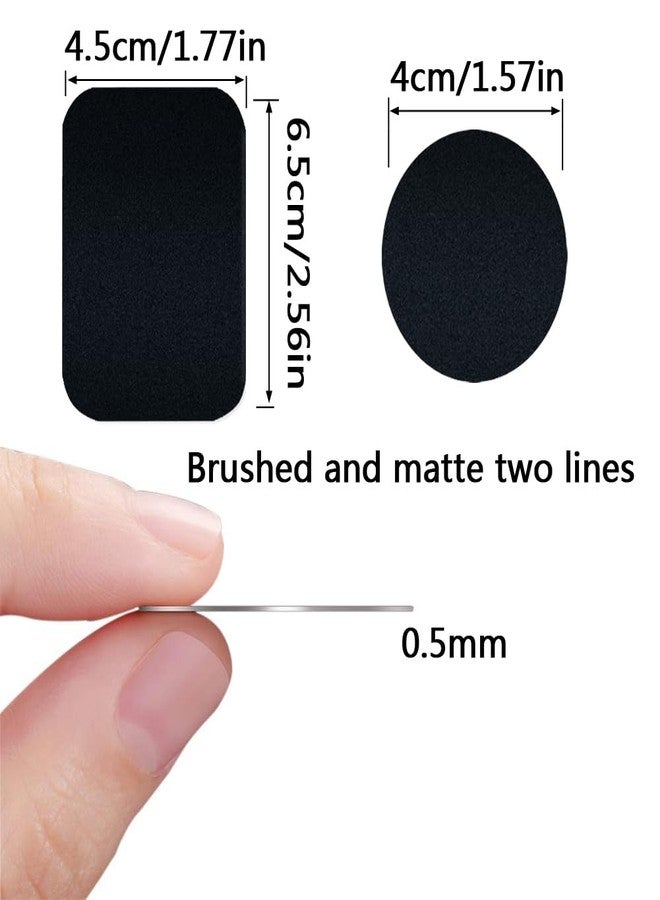 CKANDAY 5 Pcs Adhesive Thin Metal Plates for Magnetic Mounts, Metal Plates for Phone Case,Metal Plates Disc for Iphone Phone Magnet/Car Cell Phone Automobile Magnet Cradles, 2 Rectangle & 3 Round, Black - Image 2