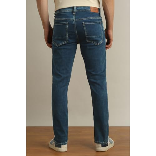 Peter England Men Blue Mid Wash Jeans - Image 3
