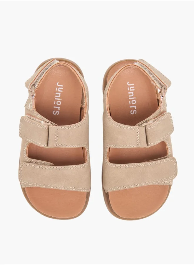 JUNIORS Boys Solid Sandals With Hook And Loop Closure