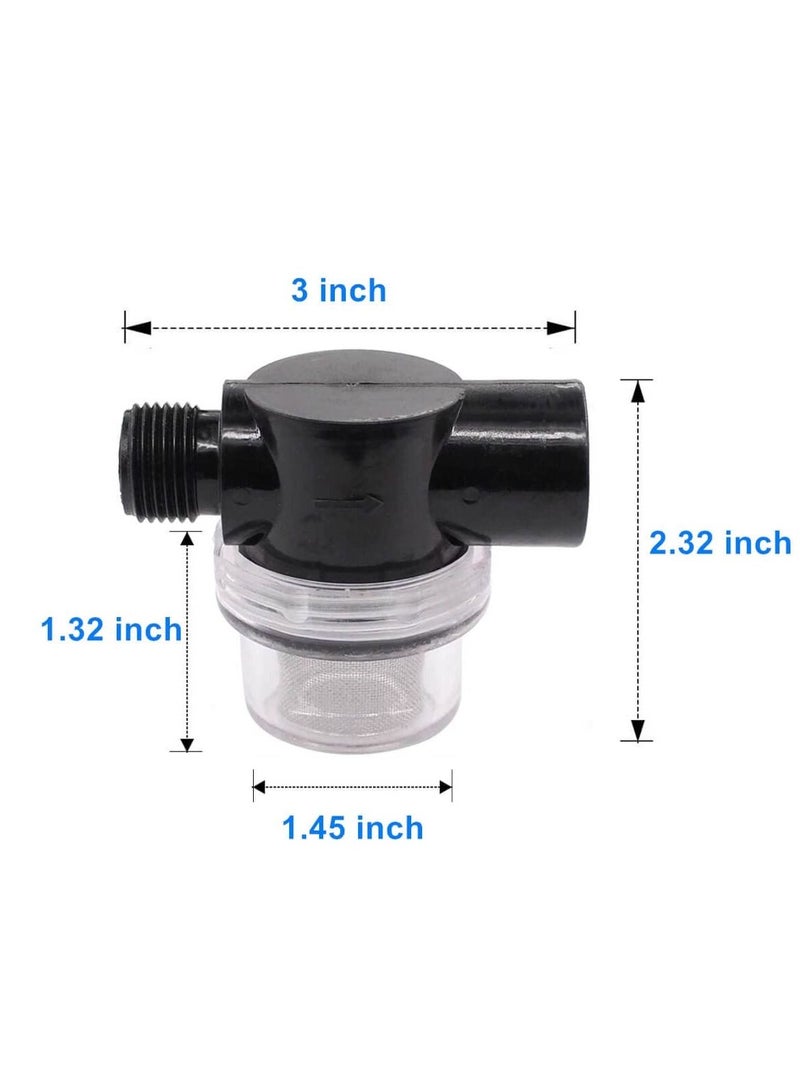 SYOSI 2 Pcs Twist-On Pipe Water Pump Strainer, RV Water Pump Filter Compatible With Shurflo Or Wfco,1/2 Inch Npsm Inlet/Outlet With 80 Mesh Stainless Steel Filter Screen For RV Marine Replacement  - Image 3