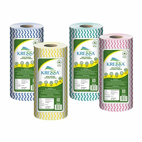 Kressa Non-woven kitchen towel roll| Reusable Kitchen Wipes (Pack of 4) - Image 1