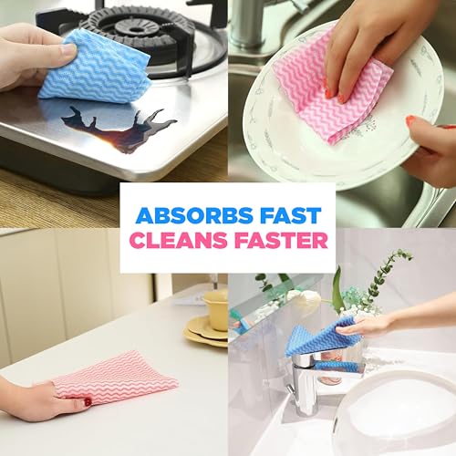 Kressa Non-woven kitchen towel roll| Reusable Kitchen Wipes (Pack of 4) - Image 5