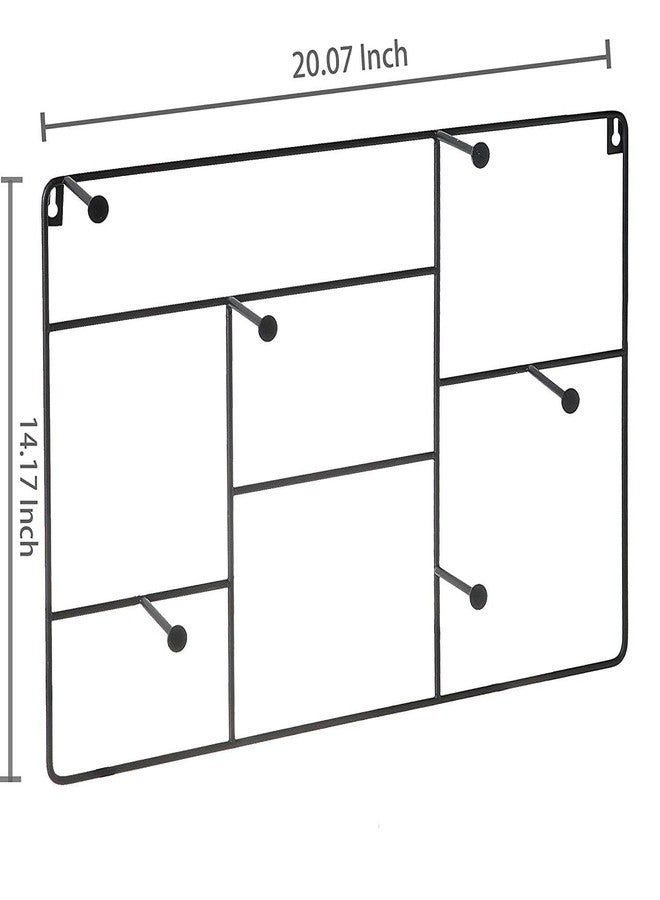 OGFC 201466 Decorative Wall Mounted 6-Hook Metal Mug & Cup Rack - Black - Image 3