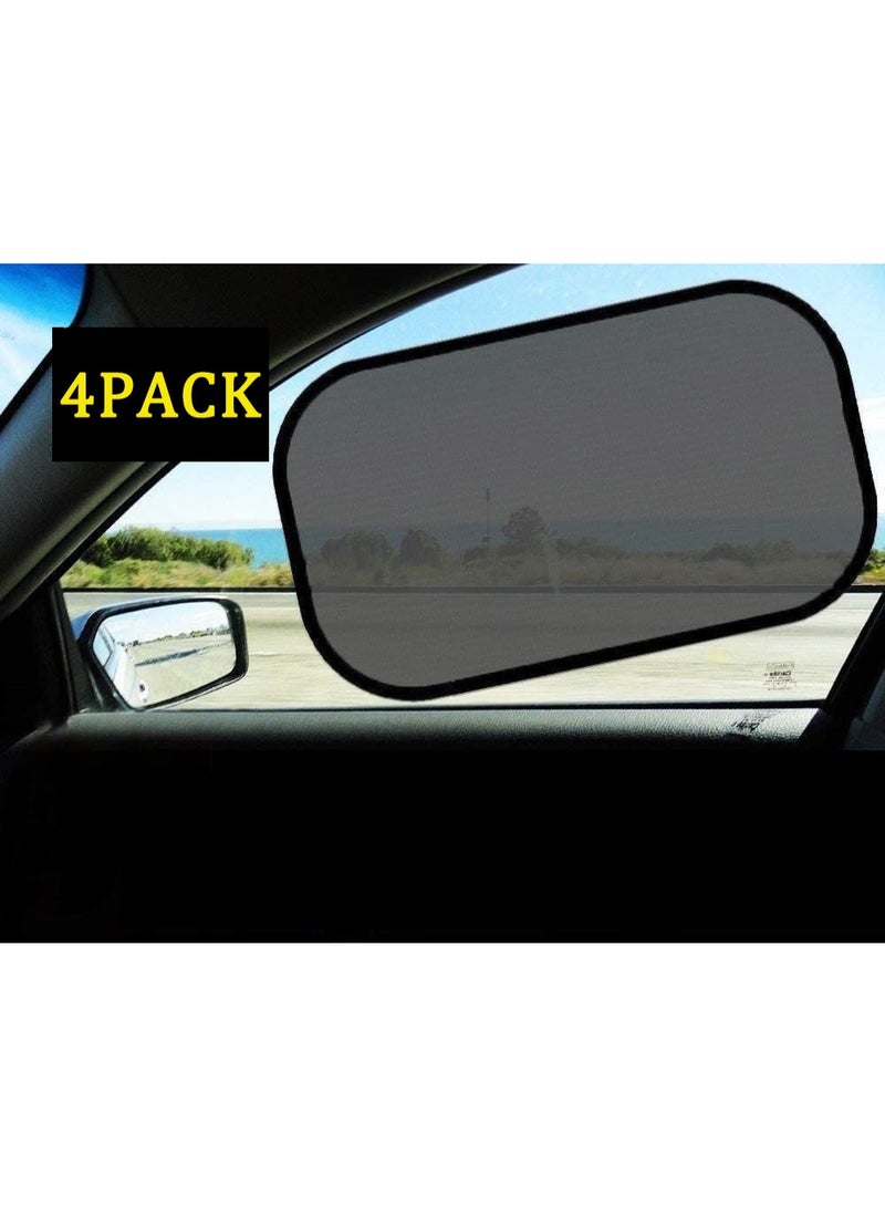 4-Pack Car Window Shades - 19" x 12" in Side Window Cover for SUVs, Sedans, and Trucks - Protects Baby from UV Rays and Glare - Cling Design for Easy Use - Image 1