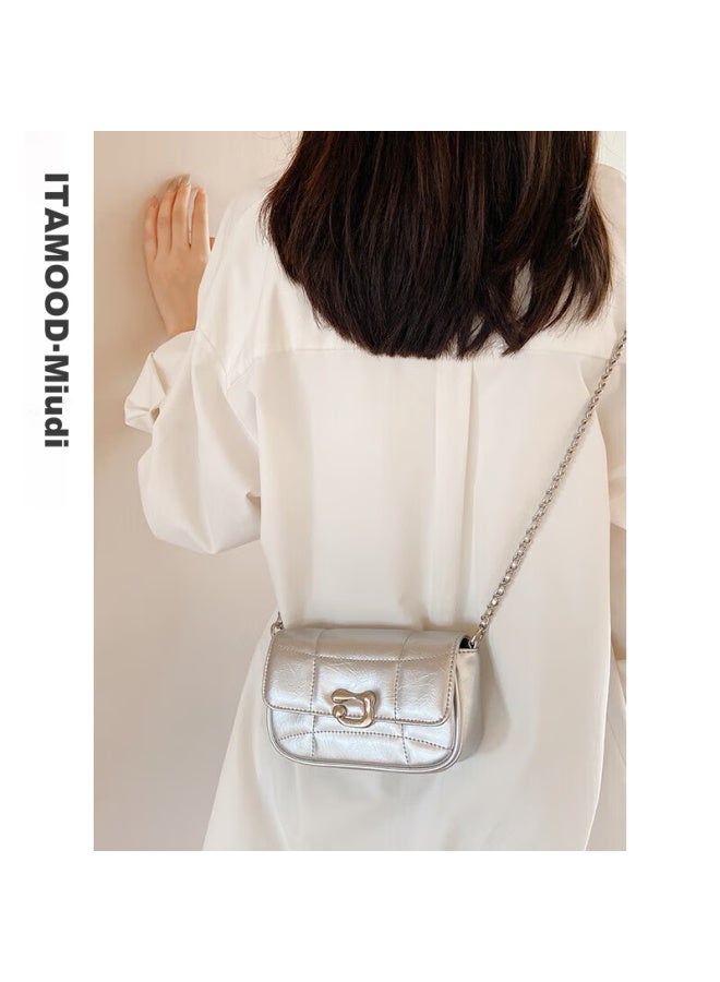 Mood Birthday Gift Handbag, Women's High-end Shoulder Crossbody Leather Bag, Commuter Bag, Chain Small Square Bag 80116 - Image 3