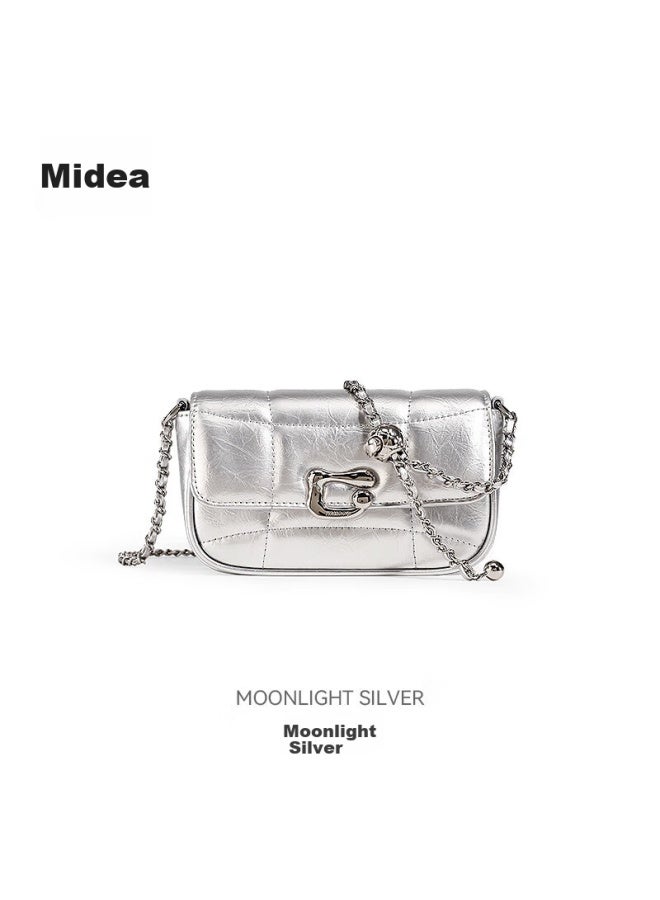 Mood Birthday Gift Handbag, Women's High-end Shoulder Crossbody Leather Bag, Commuter Bag, Chain Small Square Bag 80116 - Image 5
