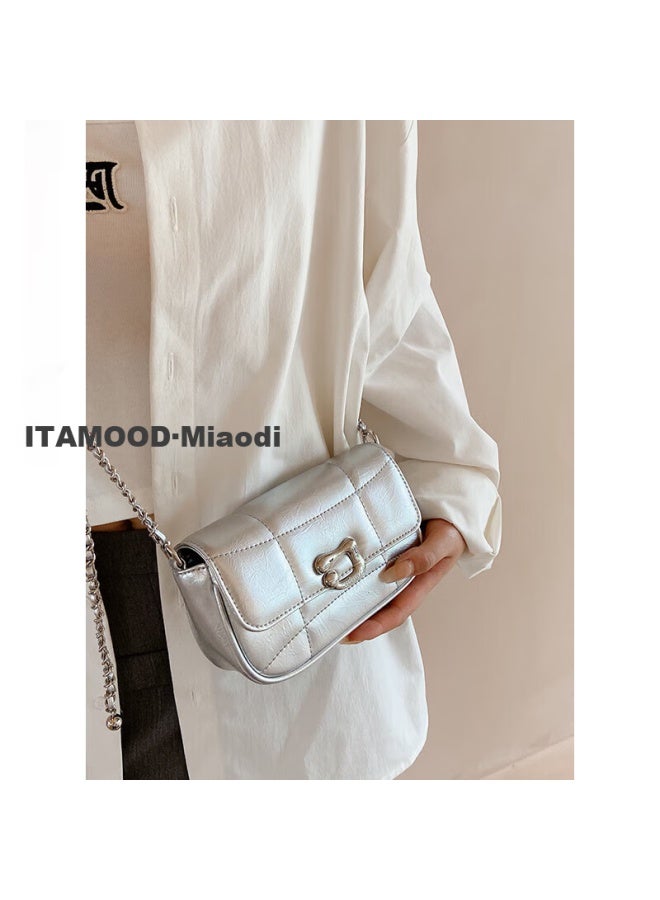 Mood Birthday Gift Handbag, Women's High-end Shoulder Crossbody Leather Bag, Commuter Bag, Chain Small Square Bag 80116 - Image 2