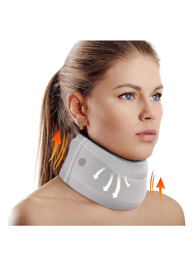 Arabest - Neck Brace for Neck Pain and Support, Soft Neck Support Relieves Pain & Pressure in Spine for Women & Men, Wrap Align Stabilize Vertebrae Foam Cervical Collar for Sleeping (3" Depth Collar) - Image 1