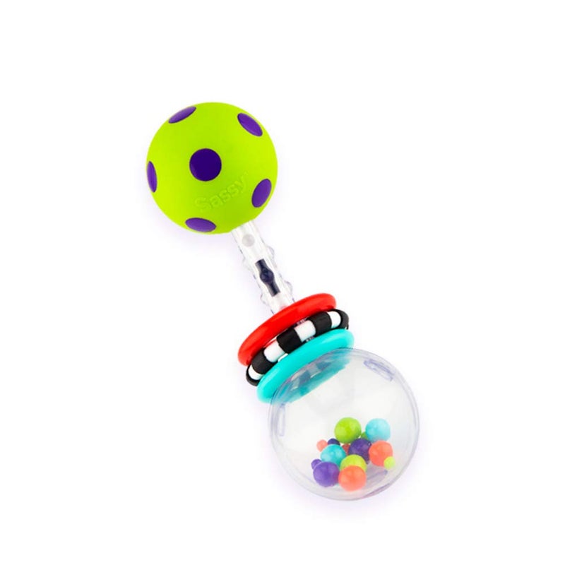 Sassy Spin Shine Rattle Developmental Toy (Colors May Vary) - Image 5