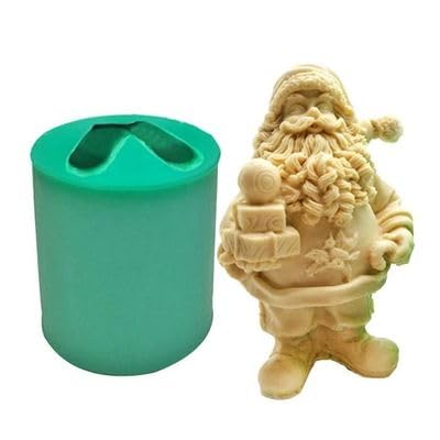 RKG ENTERPRISES 3D Christmas Candle Mold Santa Claus Candle Mold Christmas Fondant Mold Christmas Mold Christmas Candle Resin Mold Santa Claus Epoxy Casting Mold Santa Claus Candle Mould