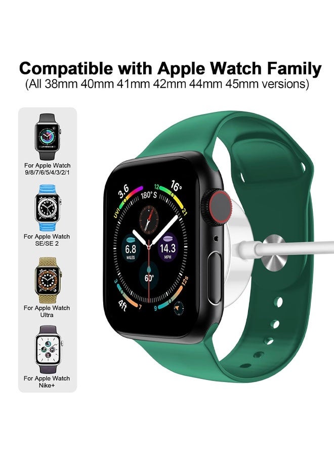كابل شحن مغناطيسي سريع لساعة Apple Watch [محمول] شحن لاسلكي مغناطيسي متوافق مع سلسلة iWatch Ultra/SE/11/10/9/8/7/6/5/4/- أبيض - Image 2