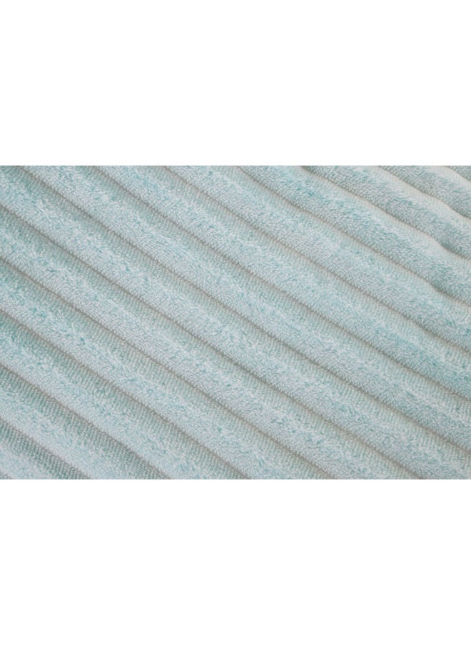 Mintra - Sherpa & Strip Flannel Light Blue 200181 size 220x180cm - Image 1