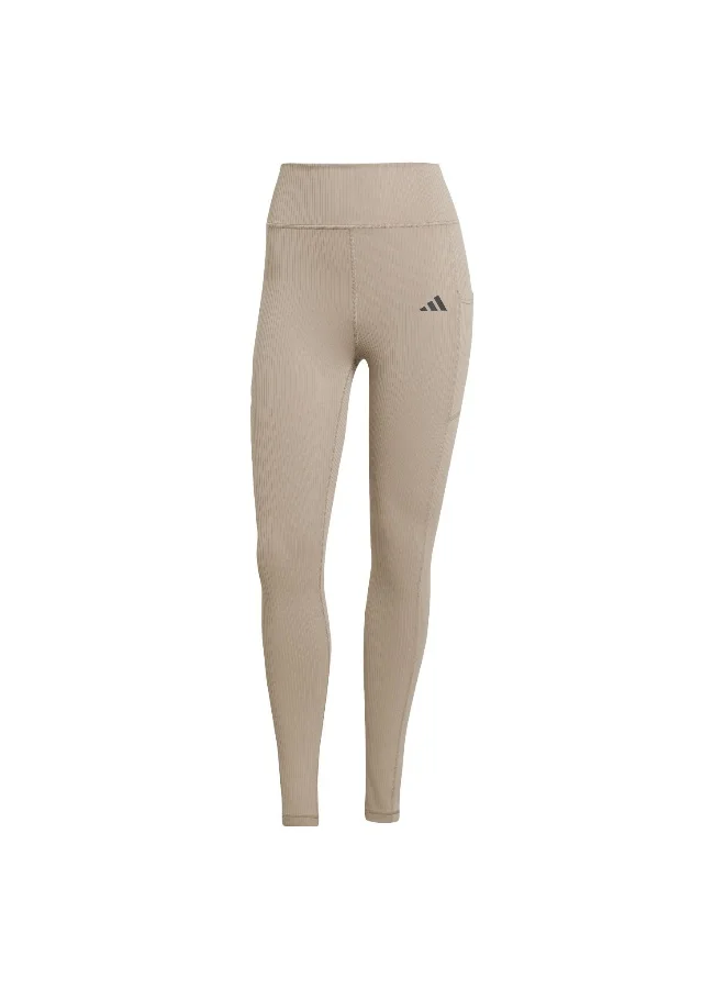 adidas Adidas Opt Rib 7/8 L Brown Tights (7/8) Tights For Women