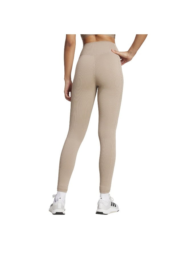 Adidas Adidas Opt Rib 7/8 L Brown Tights (7/8) Tights For Women - Image 3