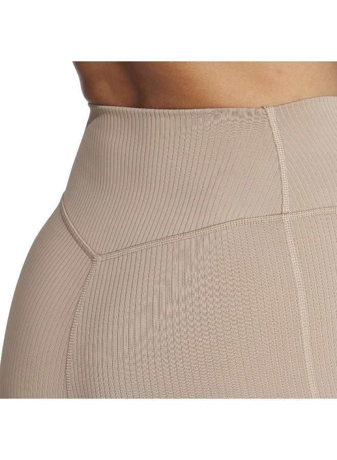 Adidas Adidas Opt Rib 7/8 L Brown Tights (7/8) Tights For Women - Image 5