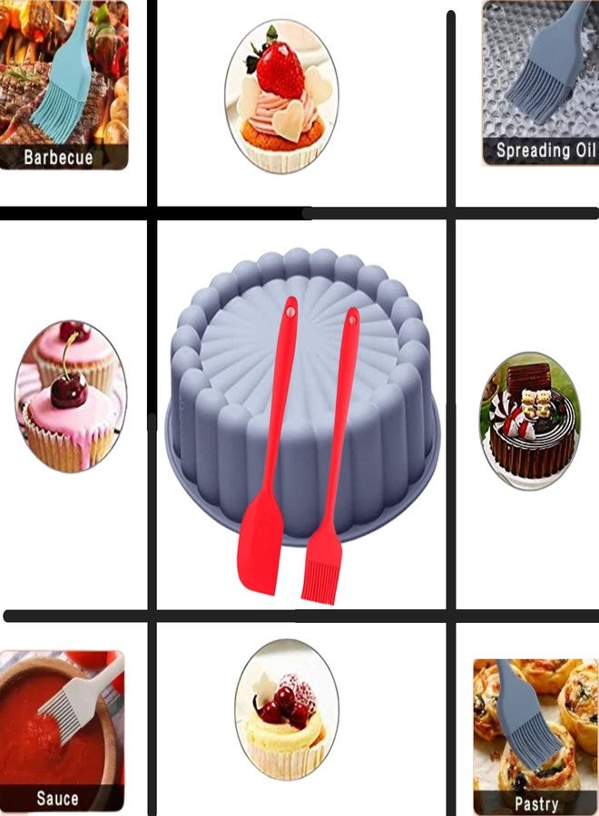 MoldBerry Cake Pan with Spatula & Pastry Brush Making Silicone Mould Charlotte Cake molds for Cheese Cake Chocolate Cake Brownie Tart Pie Flan Bread Cake pan Flexible Reusable - Image 2