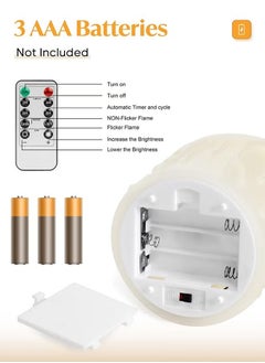 TIGER 3 Piece LED Flameless Candles Set – Battery Operated LED Pillar Candles for Romantic Ambiance, With Remote Control & Timer, Perfect for Festival, Wedding, Home & Party Decor (Classic Ivory, Pack of 3)  - Image 5
