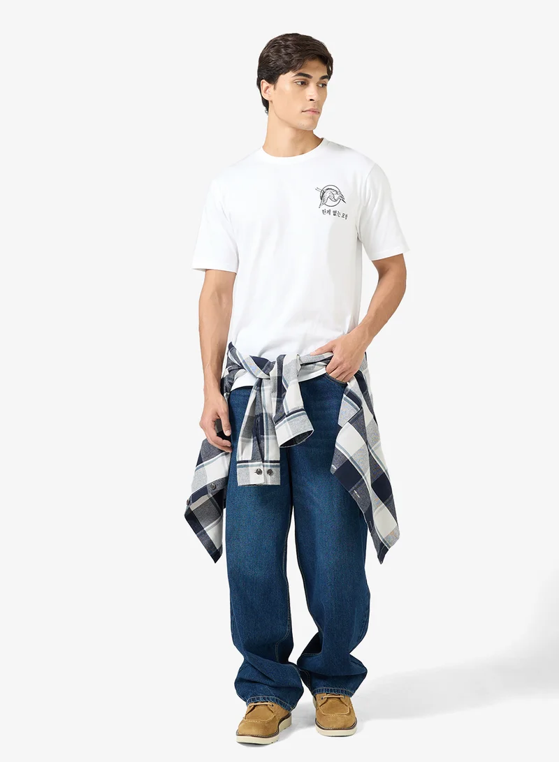 Seventy Five Graphic Print Regular Fit T-Shirt