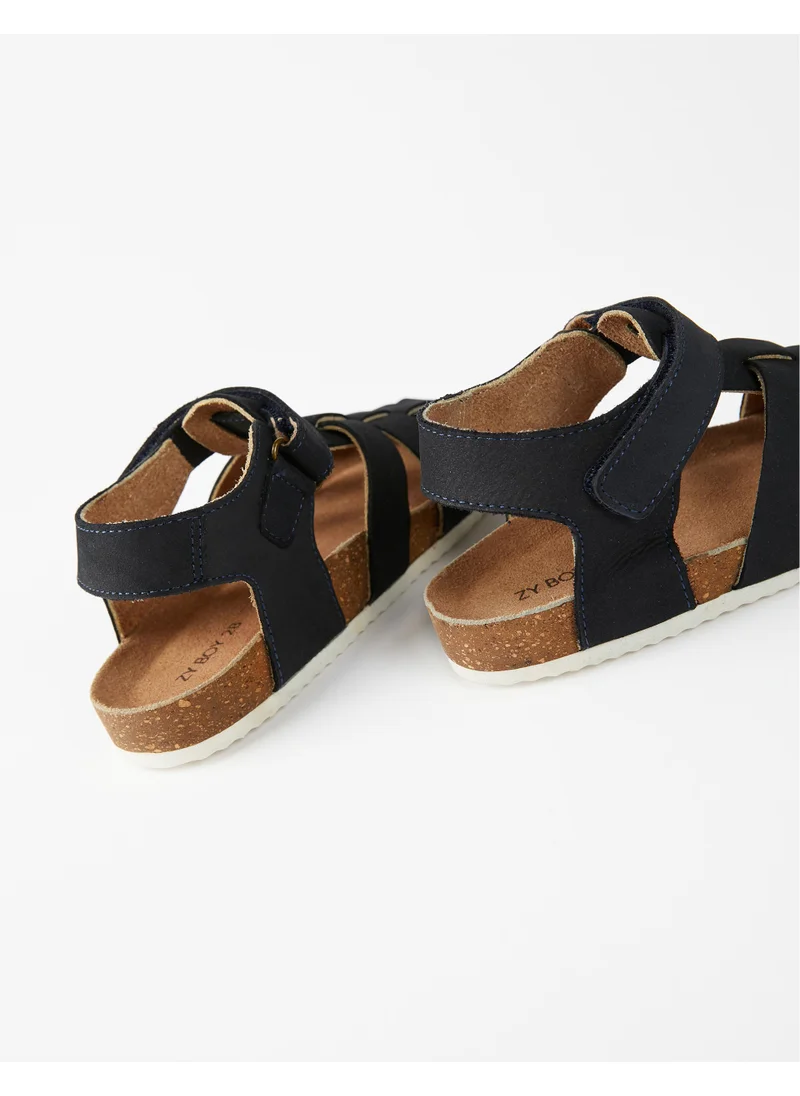 Zippy Leather Sandals for Boys, Dark Blue