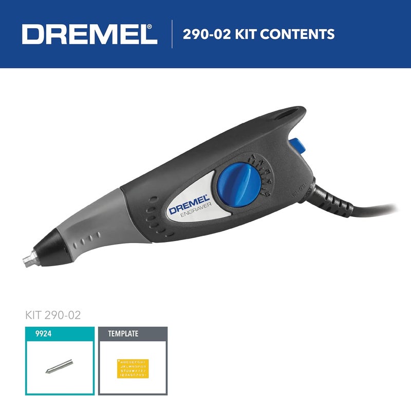 DREMEL أداة النقش الدوارة 120 فولت مع قوالب - آلة الحرف اليدوية المثالية لتخصيص ونقش الجلد، المعدن، الزجاج، والخشب، أسود، 290-02 - Image 2