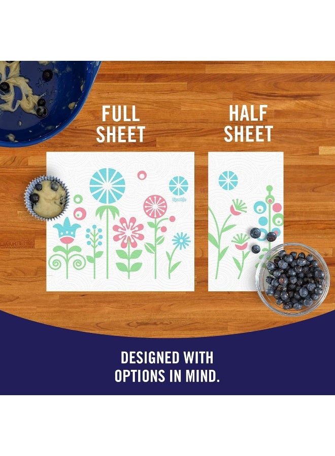 Sparkle Tear-A-Square Paper Towels, 2 Double Rolls = 4 Regular Rolls, Customizable Sheet Size Paper Towel - Image 3