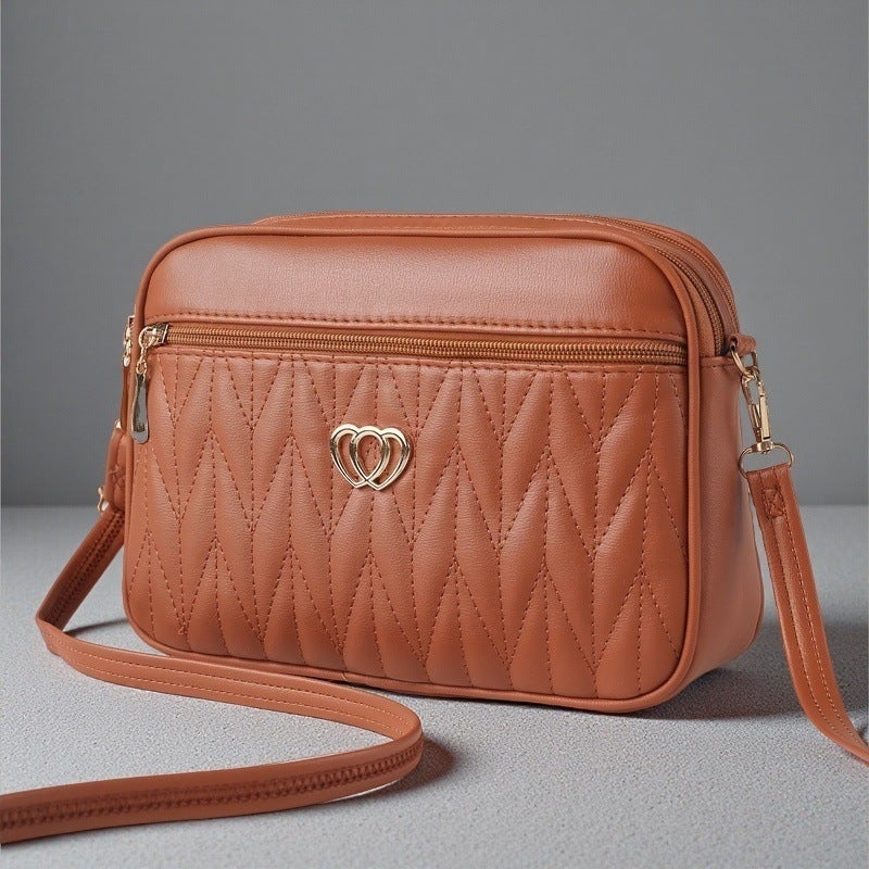 Fashionable Light Luxury Women'S Bag Trendy Versatile Single Shoulder Crossbody Bag Quilted Middle-Aged Women'S Handbag - Image 1