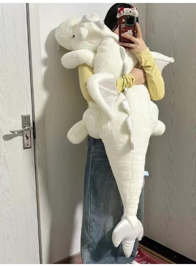 [1739 Buyback] Little Dragon Doll Sleeping Pillow Dinosaur Plush Toy Clip Leg Sleeping Doll Girl-Color:Green Model-Specification:Medium Size, Total Length Approximately 90cm