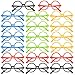 obmwang 20 Pack Colorful Wizard Glasses Round Glasses Frame No Lenses for Birthday Halloween Costume Dress Up Party Favors - Image 3