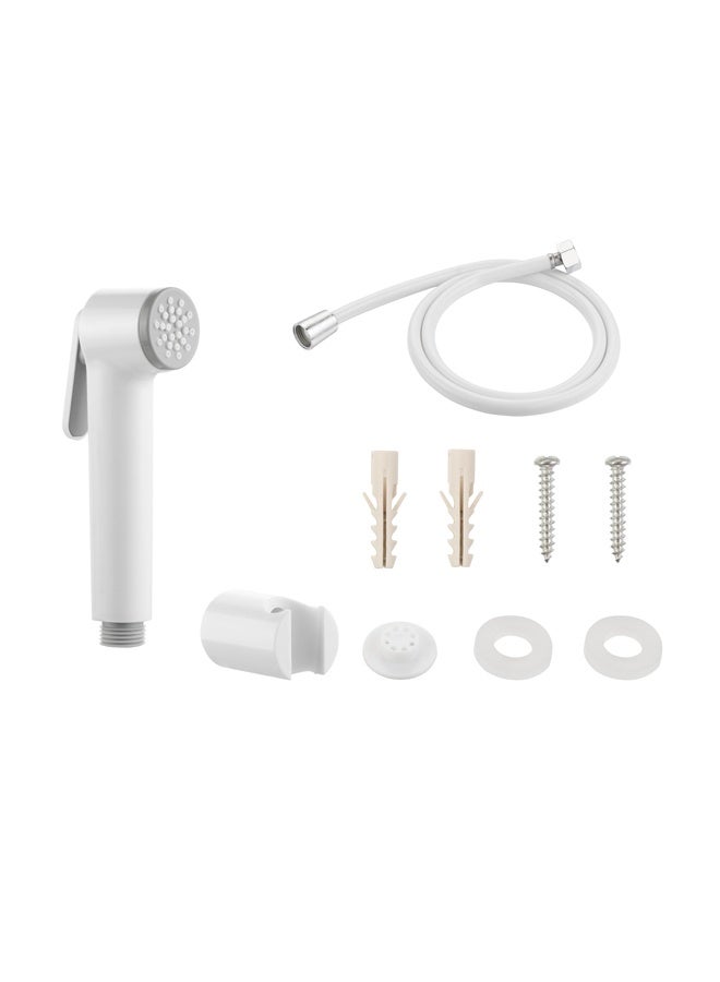 LAWAZIM ABS Bidet Set with 1.2m Hose - White - Handheld Bidet Sprayer Kit with Holder, Adjustable Water Pressure, and Leak-Proof Design - Ideal for Personal Hygiene, Toilet, and Bathroom Cleaning - Image 3