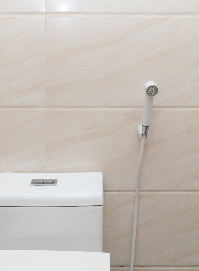 LAWAZIM ABS Bidet Set with 1.2m Hose - White - Handheld Bidet Sprayer Kit with Holder, Adjustable Water Pressure, and Leak-Proof Design - Ideal for Personal Hygiene, Toilet, and Bathroom Cleaning - Image 5