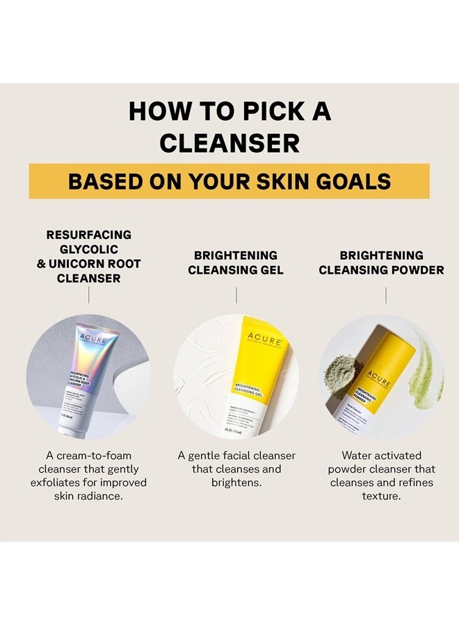 Acure Resurfacing Glycolic & Unicorn Root Cleanser- Gentle Daily Exfoliation Cleansing Cream - Brightening & Hydrating Face Wash - for All Skin Type 4 Fl Oz - Image 5