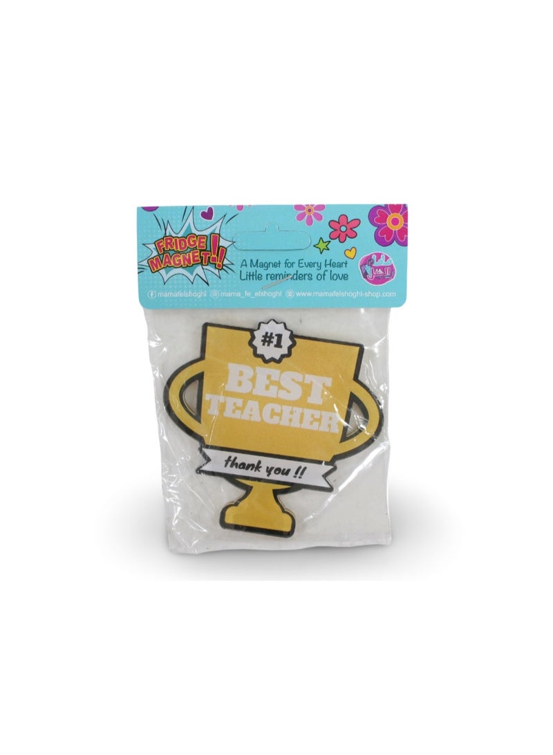 مغناطيس ثلاجة على شكل كأس "أفضل معلم" - Image 1