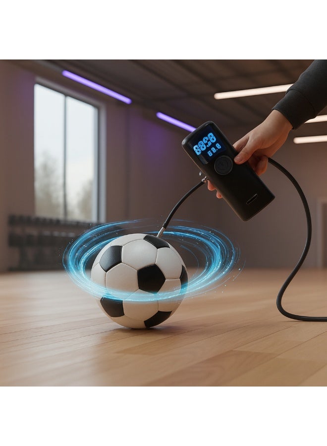 ماكس اند كو منفاخ هواء رقمي محمول Maxco بسعة بطارية 6000mAh – شاشة ذكية LED لنفخ إطارات السيارات والدراجات والكُرات – جهاز ضغط هواء لاسلكي متعدد الاستخدامات (YS001-P) - Image 3