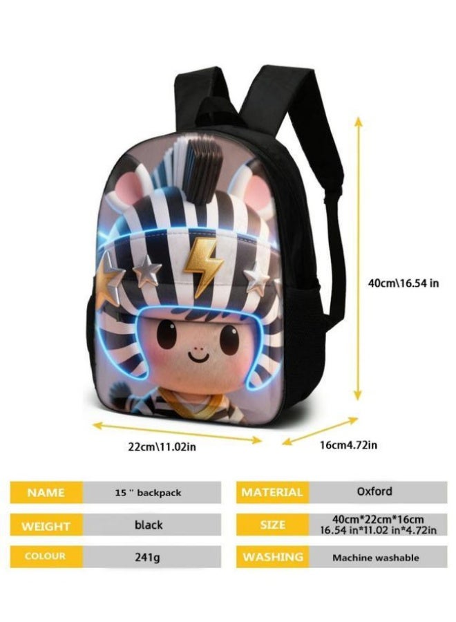 واضح من النار الموضة غير محدودة! حقيبة كرتونية من ثلاث قطع، مناسبة لمجموعة متنوعة من المشاهد للطلاب والمراهقين (متوفرة للطلاب والأطفال والأصدقاء في النزهايات وتسلق الجبال والتعليم وما إلى ذلك) - 7 - Image 4